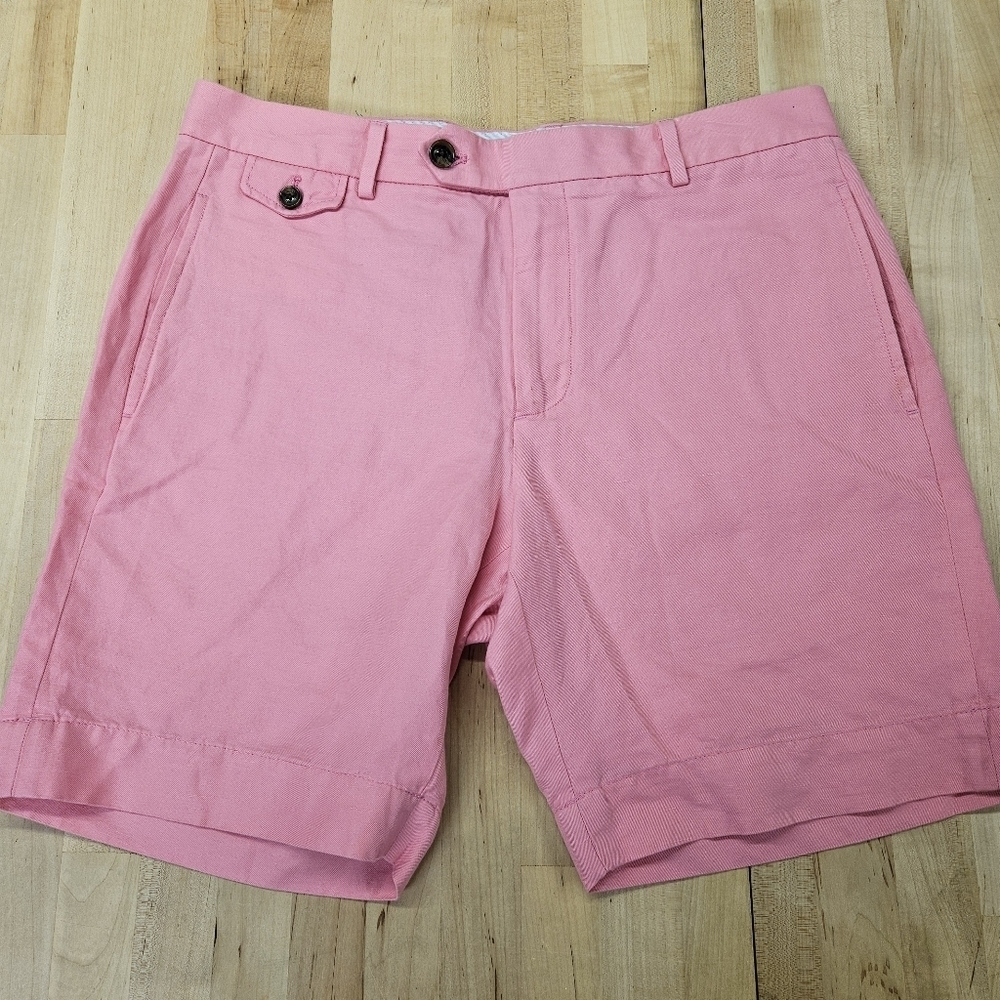 BROOKS BROTHERS pink cotton twill Bermuda shorts size 34W